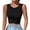 Black, variant on Crop Tops for Women Round Neck Sleeveless Front Wrap Tank Tops Casual Athletic Running Yoga Shirts Tops