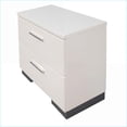 thumbnail image 4 of Lorimar Modern White High-Gloss 2-Drawer Nightstand with Chrome Legs, 4 of 5
