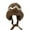 #1_Coffee, variant on Unisex Chunky Winter Trapper Beanie Knit Hat with Fuzzy Trim Ear Flaps and Adjustable Straps Warm Snow Style Headwear for Cold Weather