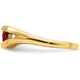 thumbnail image 3 of Solid 14k Yellow Gold Trillion Garnet and Diamond Ring - Ring Size 7.0, 3 of 8