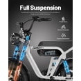 thumbnail image 3 of ActBest Electric Bike, 16"x4.0" Fat Tire Ebikes for Adults, 750W Peak 25 MPH Electric Mountain Bike, 48V 10.4 AH Battery, 7-Speed E-Bike with Free Lock, 3 of 5