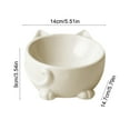 thumbnail image 2 of Tilted Cat Food Bowls - Anti Vomiting 15-Degree Tilt Raised Cat Bowls,5.51inch Shallow Raised Cat Dish, Pet Water or Food Feeding Station for Indoor Cats, And Small Dogs, Dishwasher Safe Modgal, 2 of 7