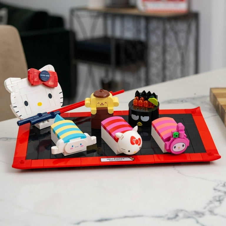Free Shipping! Brickcraft Hello Kitty Sushi Bar Brick Building Kit