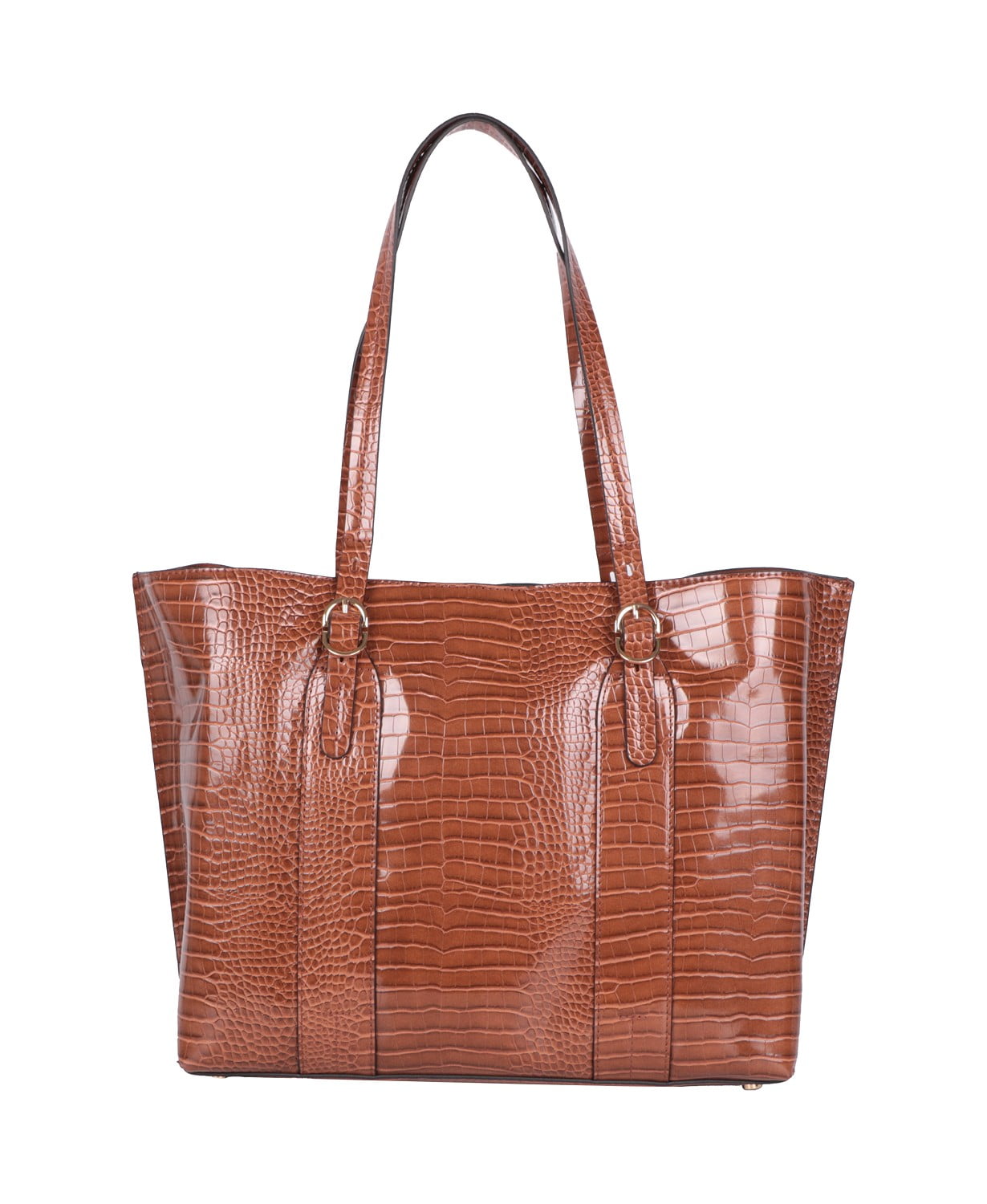 ハンドバッグ ALANUI Woman Handbag Brown LWNA008R24MAT001 6160 ALFANI Women's Brown Crocodile Print PVC Faux Leather