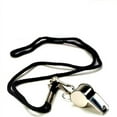 thumbnail image 4 of INTSUPERMAI Metal Referee Whistle With Black Lanyard for Training Emergency Survival Coaches Soccer Football Sport Use, 4 of 7