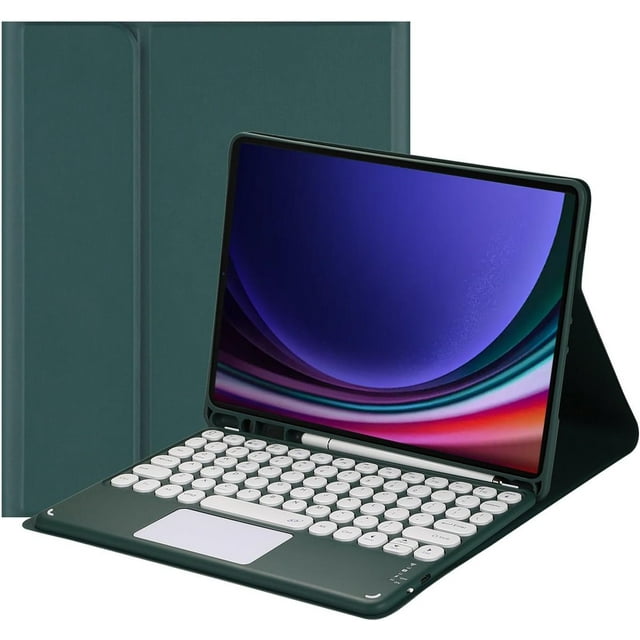 Funda con teclado táctil para Samsung Galaxy Tab S10 Ultra / S9 Ultra / S8 Ultra de 14,6 pulgadas, con portalápices - Teclado Bluetooth táctil magnéticamente desmontable