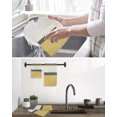 thumbnail image 5 of Yellow Morocco Kitchen Dish Towels for Drying Dishes Set of 2, Geometric Grey Stripes Modern Waffle Weave Microfiber Hand Tea Bathroom Towels Quick Dry & Absorbent Towel 12x12, 5 of 7