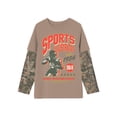 thumbnail image 5 of Sports Illustrated, Boys' Graphic Waffle Knit Long Sleeve 2Fer, Sizes 4-18, 5 of 5