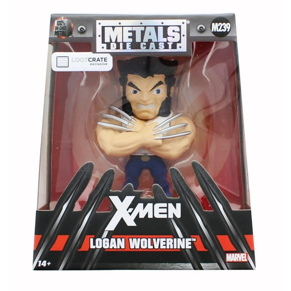 Figurine en Métal Moulé sous Pression Marvel Logan Wolverine Exclusive 4,5 Pouces