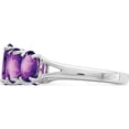 thumbnail image 4 of Sterling Silver Rhodium Amethyst Ring (Size 7) Made In India qdx418-7, 4 of 5