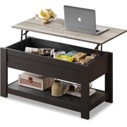 Coffee Table, 39" Lift Top Coffee Table with Hidden Compartment and Storage Shelf for Living Room,Greige