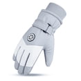 thumbnail image 4 of Guantes de esquí de invierno para hombres y mujeres, para exteriores, cálidos, resistentes al viento, impermeables, con pantalla táctil y acolchados de terciopelo para amantes de la equitación, 4 of 5