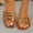 #132-Brown, variant on Wowcloth Women's Casual Wide Width Sandals – Comfortable Slip-On Peep Toe Beach Sandals with Fashionable Texture for Spring Summer Wear