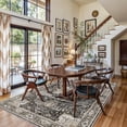 thumbnail image 3 of General 6x9 Area Rug Washable - Living Room Rugs with Non Slip Backing Ultra Soft Stain Resistant Bedroom Dining Room Carpet Indoor Distressed Home Decor Mat for Bathroom 6x9 Black, 3 of 11