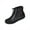 Black, variant on Black Ladies Winter Ankle Boots With Side Zipper Flat Sole Casual Wear Comfortable Design For Outdoor And Indoor Use With Secure Fit Size 43