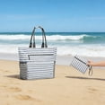thumbnail image 5 of Waterproof Beach Bag Sand Proof Foldable Large Tote Bag with Small Pouch Multi Compartment Storage for Pool Vacation Travel by PALIFEUR, 5 of 8