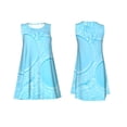 thumbnail image 3 of PAYOHTO Women's Sleeveless Dress Light Blue Calm Water Texture Summer Dress Casual Floral Print Round Neck A Line Beach Short Sundress​ with Pockets​, 3 of 8