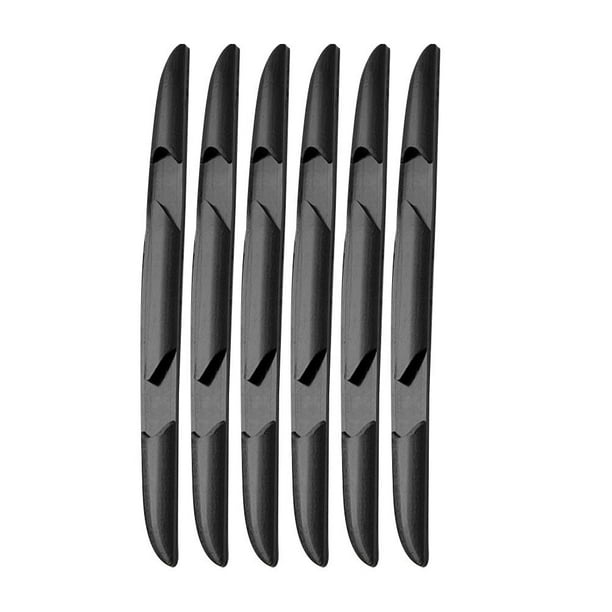 6 tiras protectoras universales para puerta de coche, anticolisión y arañazos (negra)