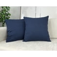 thumbnail image 2 of Aiking 2 Pieces of 18" x 18" Brushed 100% Polyester Decorative Throw Pillow Covers, Zipper Closure, Navy, 2 of 4