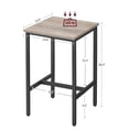 thumbnail image 3 of Mesa de bar VASAGLE para cocina y comedor pequeña 60 x 60 x 90 cm color gris, 3 of 9