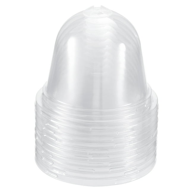Uxcell 10.5cm Campana de Jardín Dome Redonda Cubierta de Plástico para Protección de Plantas Humedad Clara 10 Paquete