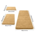 thumbnail image 2 of Dongrere Solid Color Bathroom Rug Set, 3-Piece Shaggy Fluffy Bath Mats, Non-Slip Area Rug for Bathroom Floor Tub Shower Decor, Khaki, 2 of 5