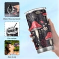 thumbnail image 6 of SKYSONIC Mushrooms Tumbler Stainless Steel Double Wall Vacuum Reusable Insulated Mug with Straw and Built-in Coaste for Cold and Hot Beverages, 20oz, 6 of 7