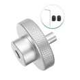 thumbnail image 3 of Uxcell Roue à Main en Alliage d'Aluminium 50mm OD 8mm avec Poignée Rotative Outil pour Machine à Laver, Argent, 3 of 6