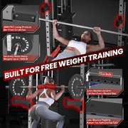 RitKeep PMAX 5600 Pro Home Gym Smith Machine, 6-in-1 Squat Rack Dual Cable Crossover