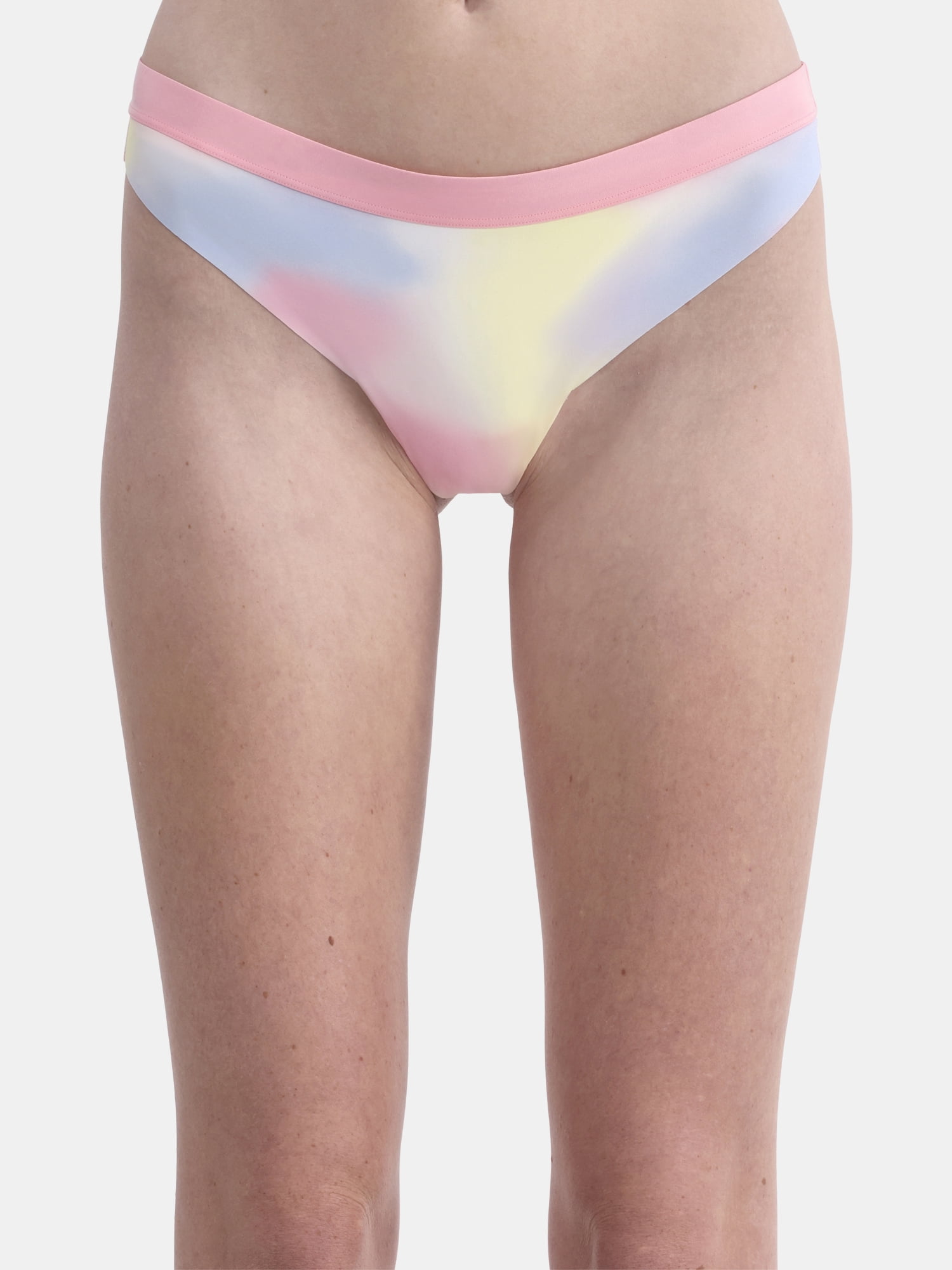 (3 pack) No Boundaries Micro Thong Panty, Women’s and Women’s Plus, Sizes S-XXXL