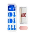 thumbnail image 4 of KISS imPRESS Color Press-On Pedicure Fake Toenails, Short, Square, Deep Blue, 33 Ct., 4 of 5