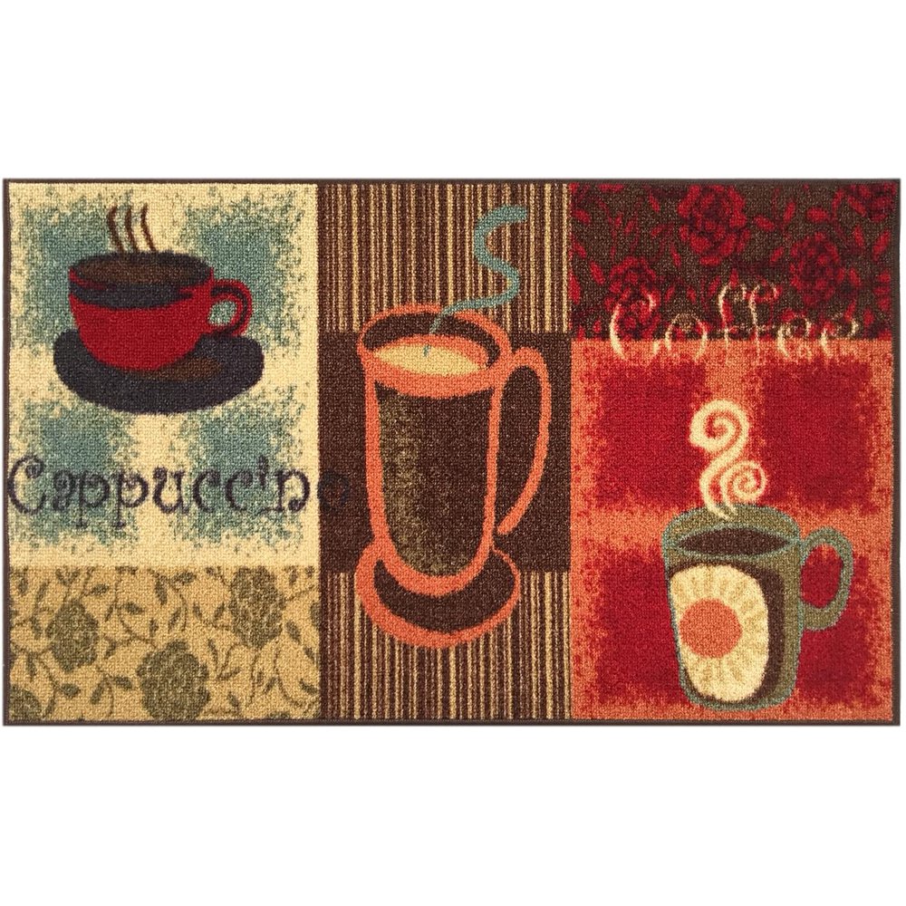 Kitchen Collection Coffee Lover Cappuccino MultiColor Door mat Printed