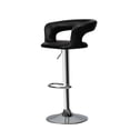 thumbnail image 2 of Poundex Adjustable Height & Swivel Barstool in Black Faux Leather - Set of 2, 2 of 9