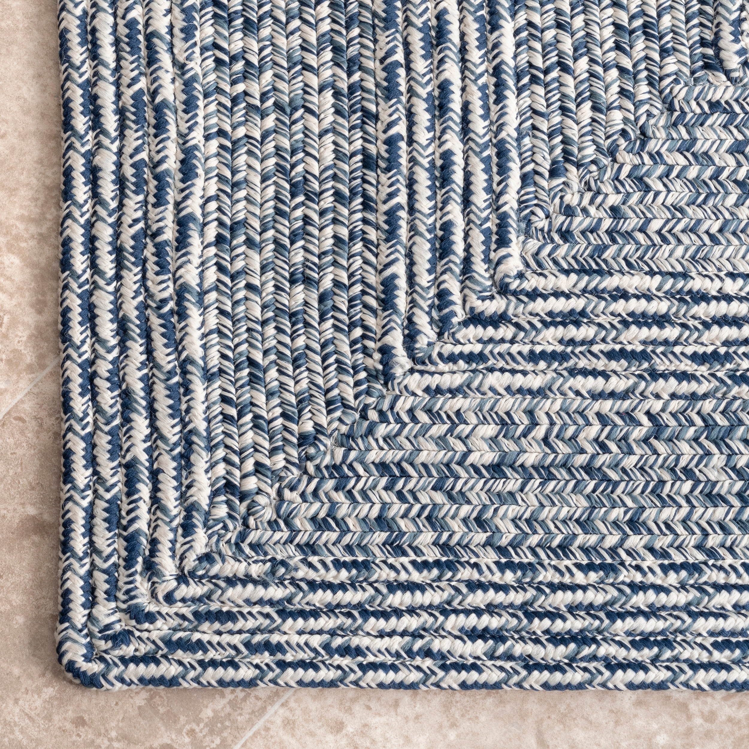 nuLOOM Rowan Braided Texture Indoor/Outdoor Area Rug, 2' 6" x 8', Blue