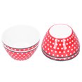 thumbnail image 2 of 4PCS 6in Salad Bowl Dinner Serving Bowl Sets Kitchen Imitation Porcelain DinnerwareRed Dots, 2 of 14