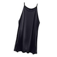 thumbnail image 2 of Tank Tops Women, Womens Solid Color Split Inner Layer Sleeveless Versatile Bottom with Round Neck Suspender, 2 of 5