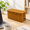 L-shaped, variant on U-shaped Handmade Faux Rattan Cable Management Box Dual Slot Cord Organizer
