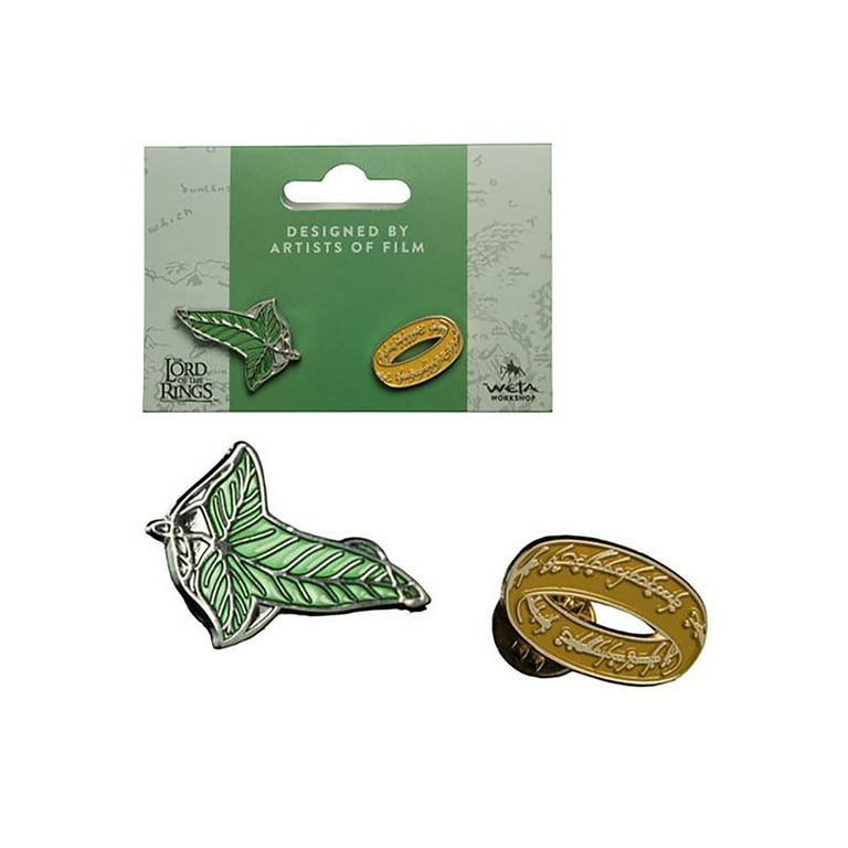 Zus vergroting achterlijk persoon Lord of the Rings Elven Leaf & One Ring Collectible Pin Set - Walmart.com