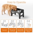 thumbnail image 6 of Kawiwi Elevated Dog Bowls,No Spill Edge, Foldable, 2 Stainless Steel Bowls & Slow Feeder Dog Food, 5 Adjustable Heights 3.15"-12.2" ,  for Small Medium Large Dog, 6 of 7