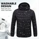 thumbnail image 5 of Chaqueta calefactable de 21 áreas, chaqueta para hombre, chaqueta calefactora impermeable, chaquetas de invierno cálidas para hombre, parkas, abrigo, chaleco calefactable táctico, 5 of 5