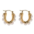 thumbnail image 4 of 3x 1 Par de Aretes Joyería de Moda Lujo Ligero Premium Elegante Diseño de Tendencia Pendientes Vintage en Forma de U para Club Regalo de Graduación Us 3 piezas, 4 of 8