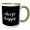 Green/White, variant on 3drose, Choose Happy. Cursive White Lettering on Black Background., 11oz Magic Transforming Mug