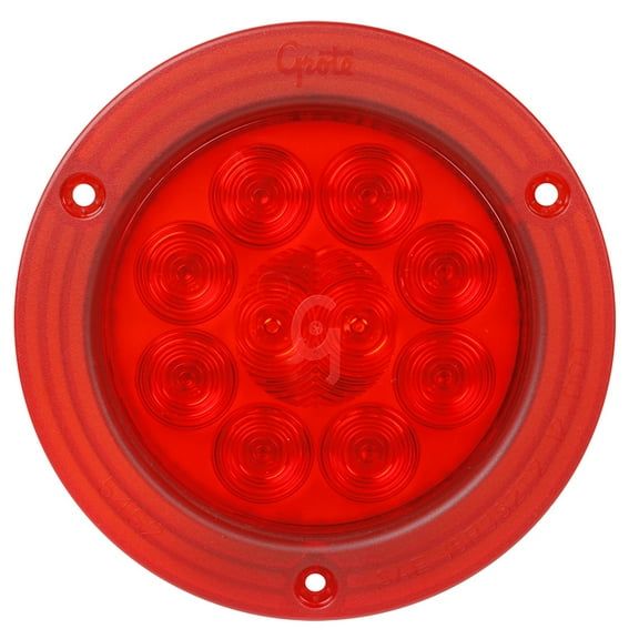 Grote STT LAMP, 4", RED, SUPERNOVA® LED, 10 DIODE W/INTEGRATED FLANGE (54622)