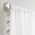 thumbnail image 2 of Elrene Home Fashions Bianca Semi-Sheer Window Curtain with Tassels, Gray, 52" x 84", 2 of 4
