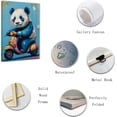 thumbnail image 2 of ZHONGYUTONG Panda Canvas Wall Art Funny Panda Pictures Prints Cute Animal Paintings Colorful Artwork for Kids Room Nursery Decor Framed (20.00" x 30.00"), 2 of 6