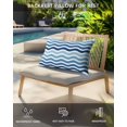 thumbnail image 2 of Blue Gradient Outdoor Head Resting Pillows with Insert Water Ripple 1 Pack Waterproof Lumbar Pillows with Adjustable Elastic Strap for Patio Recliner Chaise Beach Chair, 11"x16", 2 of 4