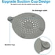 thumbnail image 4 of Paquete de 2 recogedores de pelo para desagüe de ducha (gris+blanco) con ventosas, colador de fregadero plegable de silicona para proteger la cubierta de drenaje, para lavabo, ducha de baño, 4 of 5