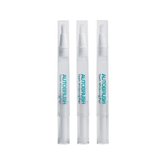 AutoBrush Teeth Whitening Pens (3 Pack), 30+ Uses, No Sensitivity & Painless, Travel-Friendly, Easy to Use