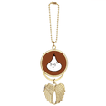 thumbnail image 1 of Garlic Speechless Lovely Little Face Car Keychain Angel Wing Pendant, 1 of 4