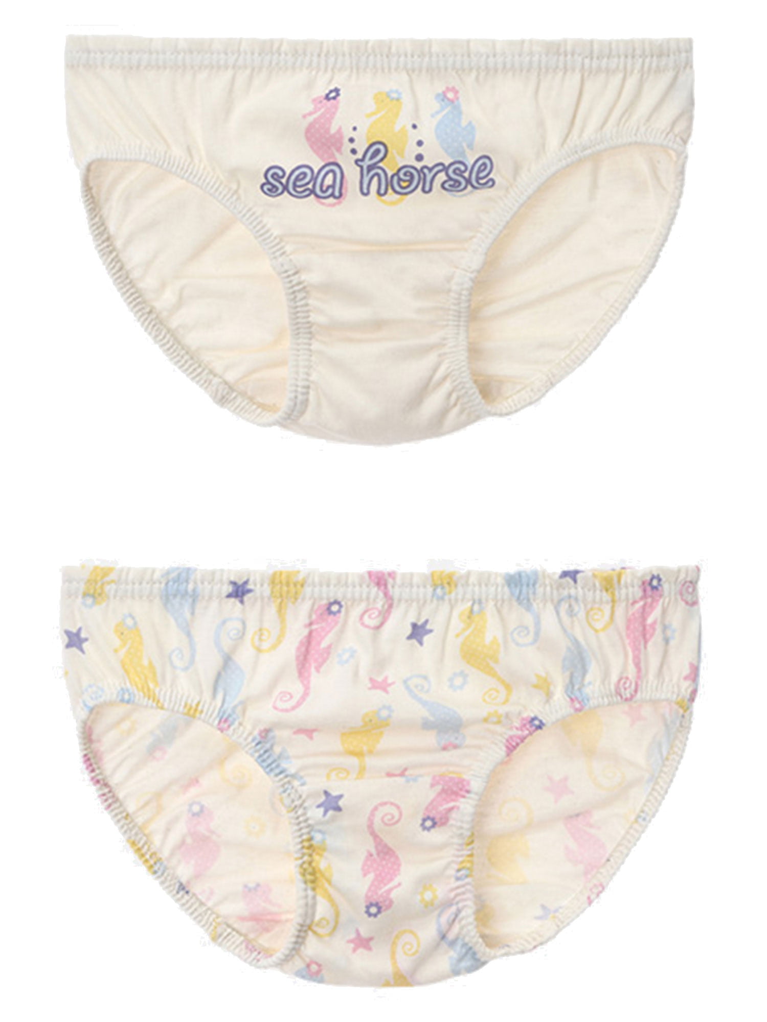 -6 HiOrganic 100% Organic Cotton Toddler Girls Underwear Panty 2 Pack 3T-7 